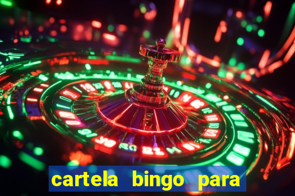 cartela bingo para cha de cozinha imprimir gratis