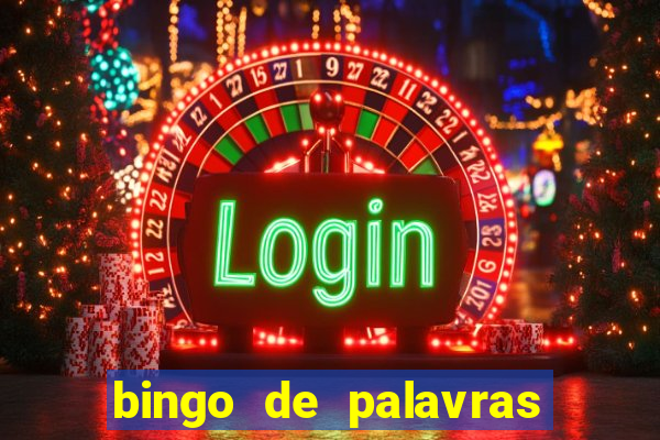 bingo de palavras 3 ano